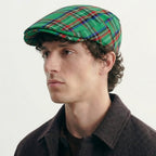 Men's Plaid Beret Cap