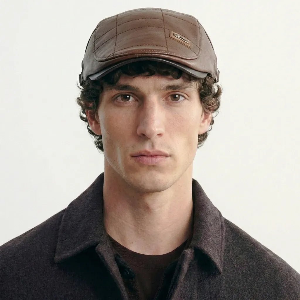 Leather Beret For Men