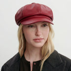 Women's Leather Gavroche Cap