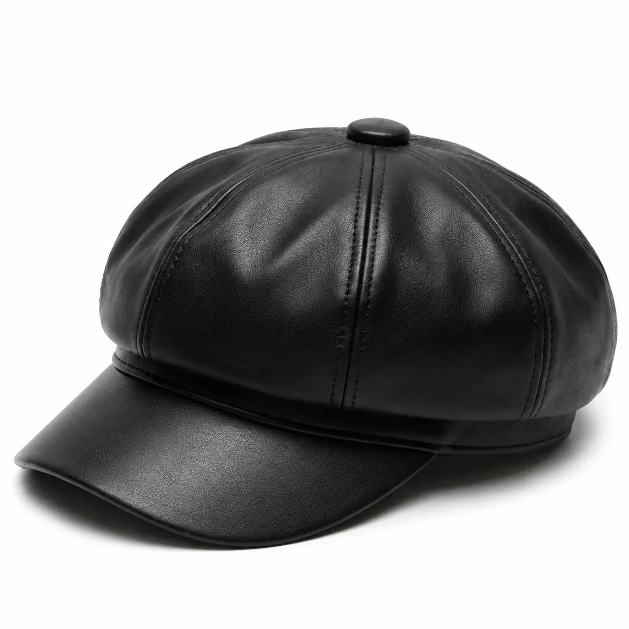Women's Leather Gavroche Cap