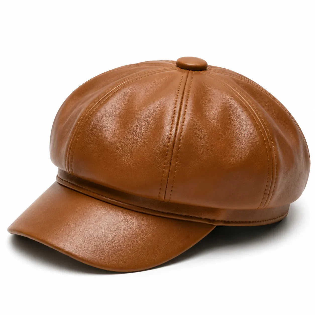 Women's Leather Gavroche Cap