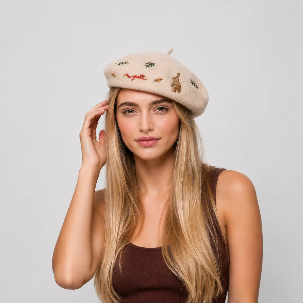 Women's Embroidered Beret