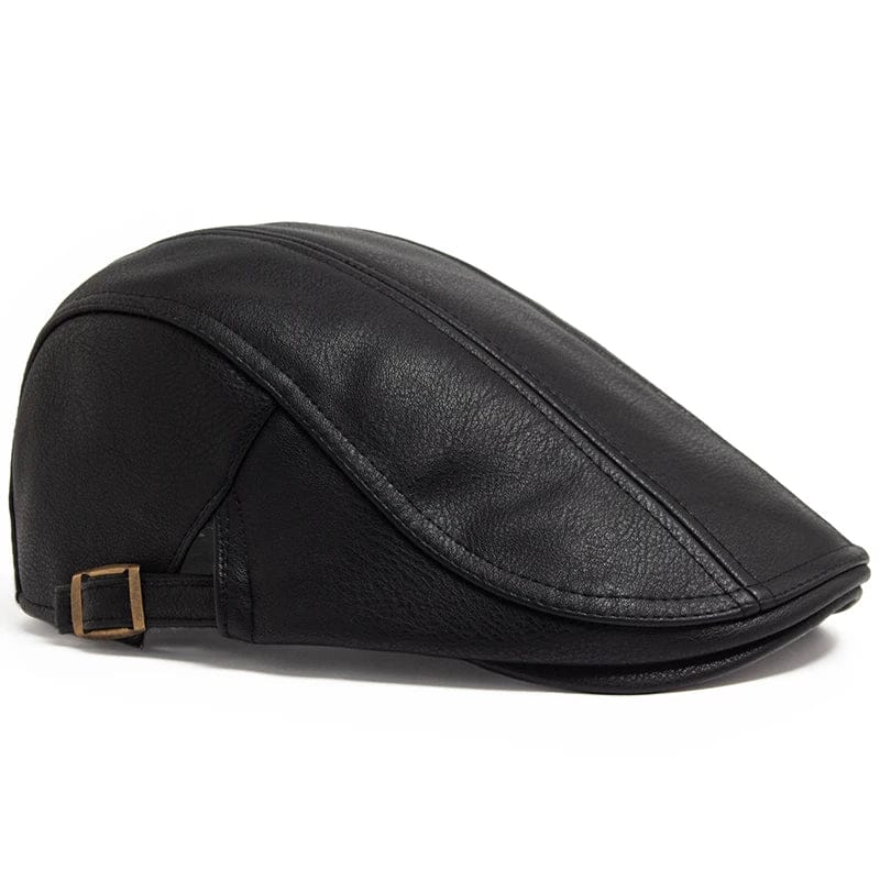 Men's Leather Beret Cap