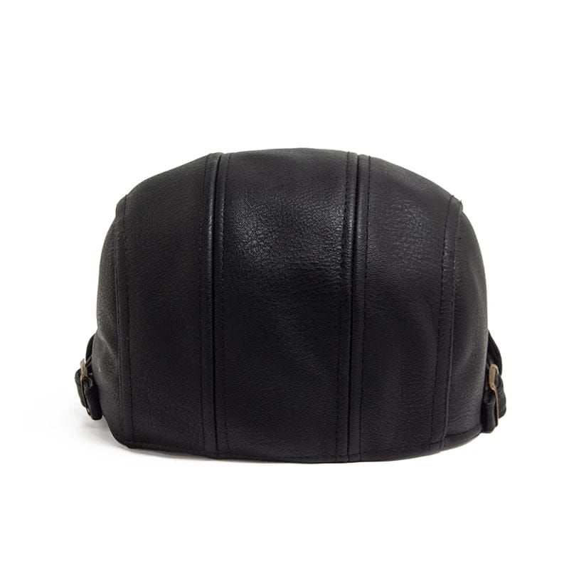 Men's Leather Beret Cap