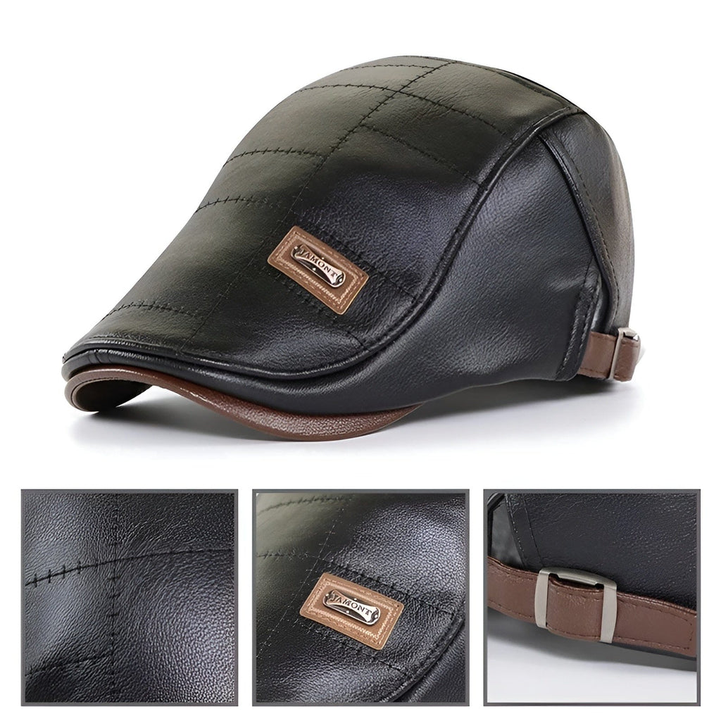 Leather Beret For Men