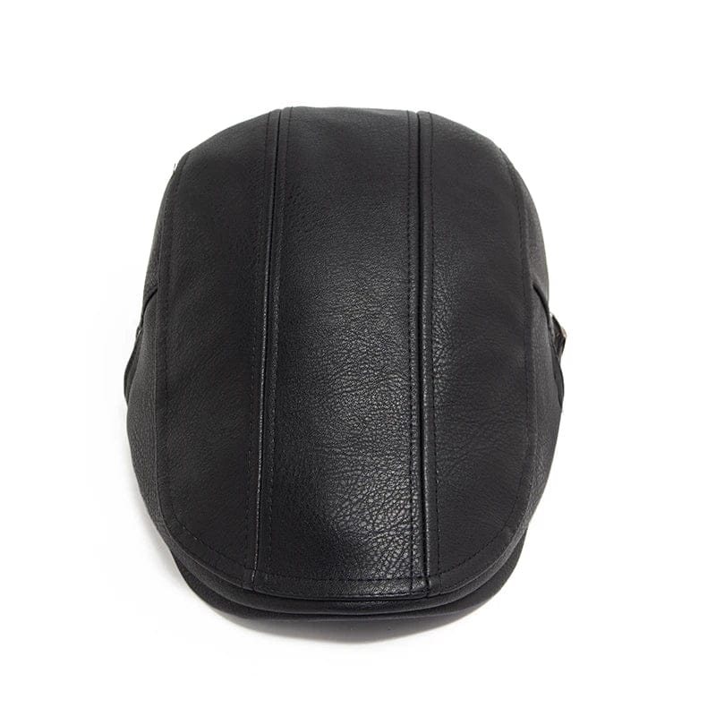 Men's Leather Beret Cap