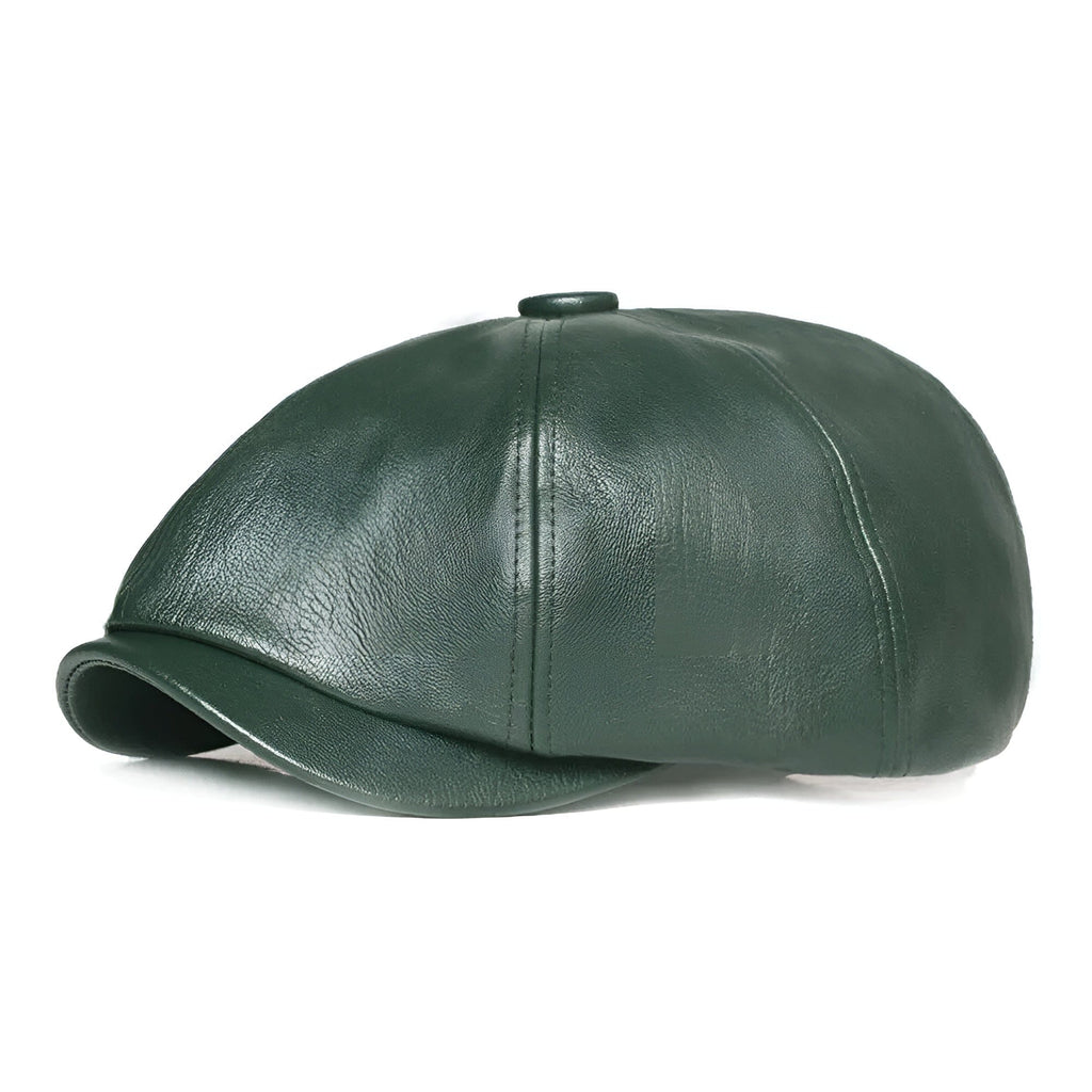 Men's Leather Gavroche Cap