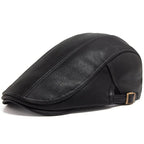 Men's Leather Beret Cap