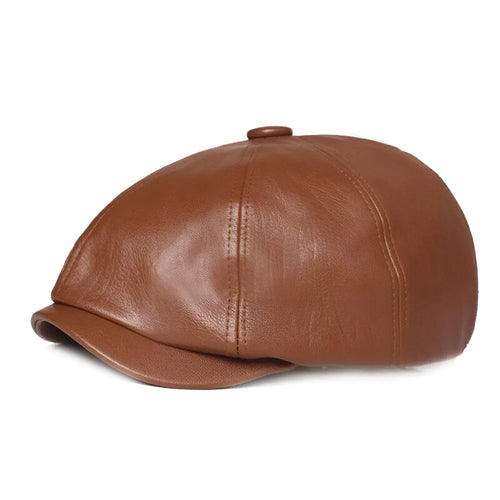 Men's Leather Gavroche Cap