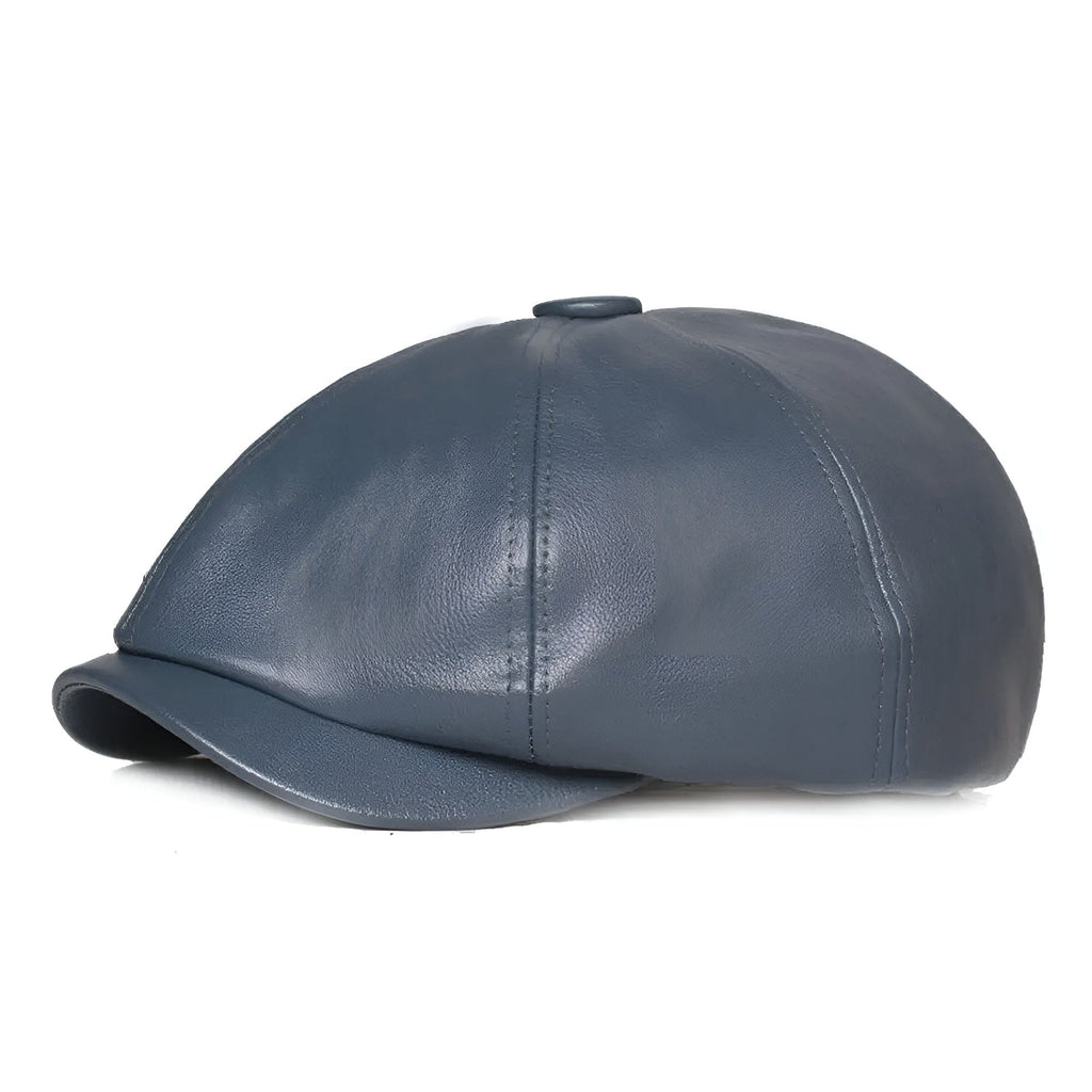 Men's Leather Gavroche Cap