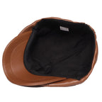 Men's Leather Gavroche Cap