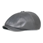 Men's Leather Gavroche Cap