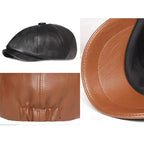 Men's Leather Gavroche Cap
