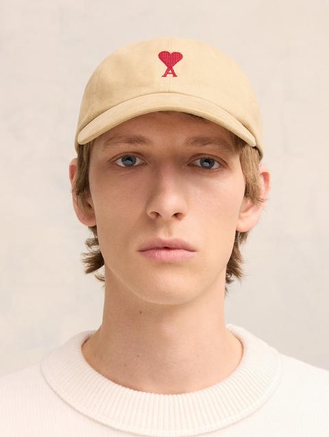 Ami Paris Red Ami de Coeur Embroidery Cap