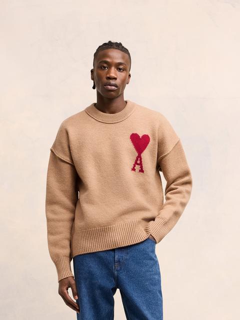 Ami Paris Red Ami de Coeur Sweater