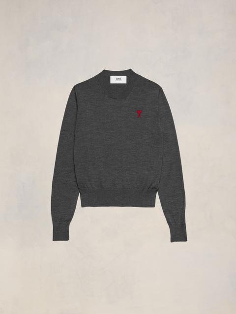 Ami Paris Red Ami de Coeur Crew Neck Sweater