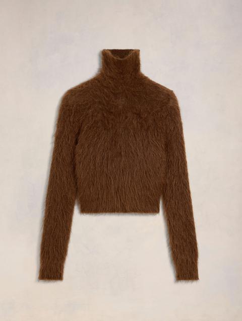 Ami Paris Alpaca Mohair Brushed Sweater