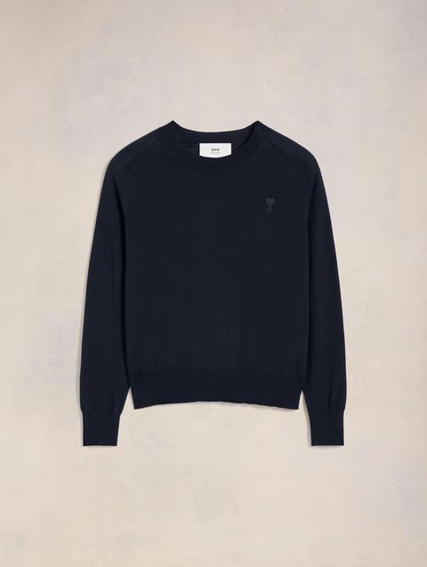 Ami Paris Tonal Ami de Coeur Crew Neck Sweater