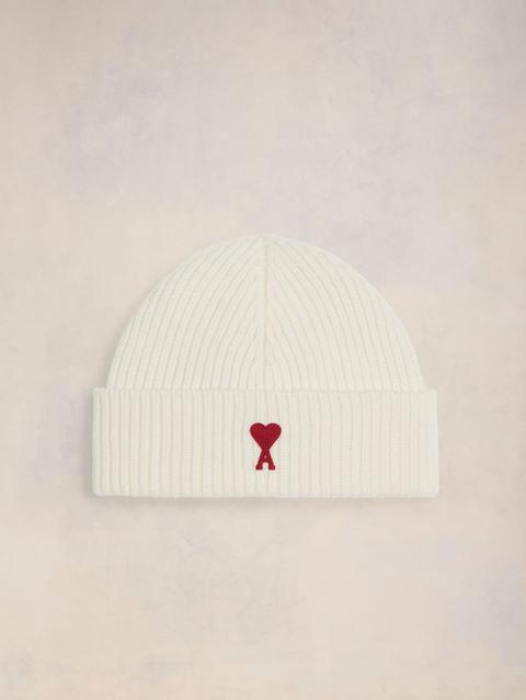 Ami Paris Red Ami de Coeur Beanie