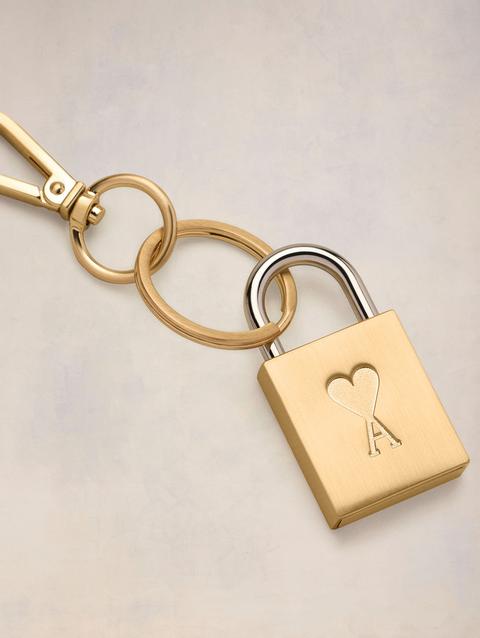 Ami Paris Ami de Coeur Padlock Keyring