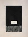 Ami Paris Bicolor Double-Sided Scarf With Ami Alexandre Mattiussi Tab